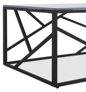 Konferenčný stolík VERISA, 120x45x60, sivý mramor/čierna