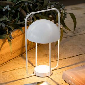 Stolná lampa Jellyfish prenosná, s batériou, biela