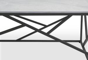 Konferenčný stolík VERISA, 120x45x60, sivý mramor/čierna