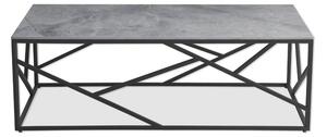 Konferenčný stolík UNIVERSE 2, 120x45x60, sivý mramor/čierna