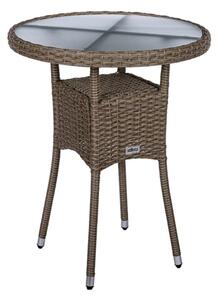 STILISTA okrúhly záhradný stolík, 60 cm, krémový
