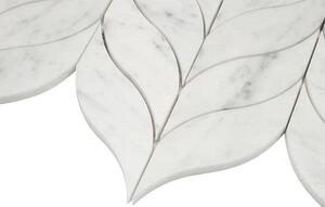 DUNIN - Manorial Carrara White Calamus Mramorová mozaika DUNIN (29,5 x 20 cm / 1 ks)