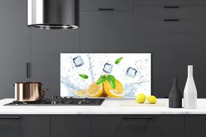 Nástenný panel  Citrón kostka ľadu kuchyňa 100x50 cm
