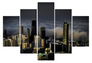 Obraz mesta v oblakoch (150x105 cm)