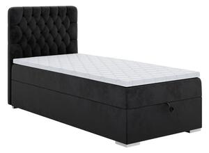 Čalúnená posteľ Celine 90x200, sivá, vr. matraca, topperu a ÚP