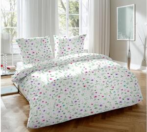 Primera Krepová posteľná bielizeň, 200 x 220 cm, 70 x 90 cm , zelená/fialová/ružová (100338017)