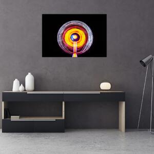 Obraz svetiel v kruhu (90x60 cm)
