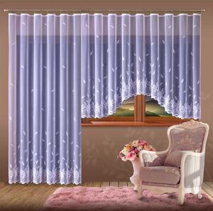 Forbyt, hotová záclona alebo balkónový komplet, nora, biela 250 x 120 cm