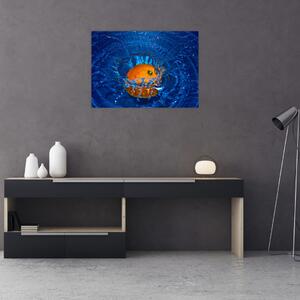 Obraz - pomaranč vo vode (70x50 cm)