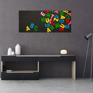 Obraz - farebné písmenká (120x50 cm)