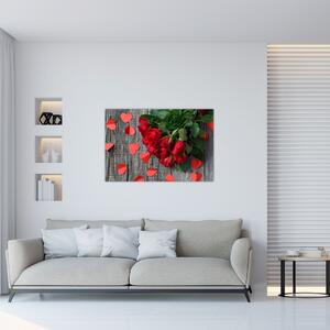 Obraz - kytica ruží (90x60 cm)