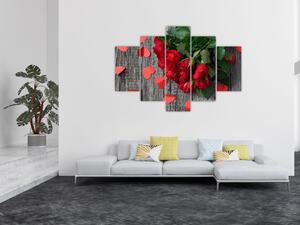 Obraz - kytica ruží (150x105 cm)