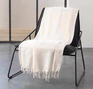 Krémová bavlnená deka 150x150 cm krémová
