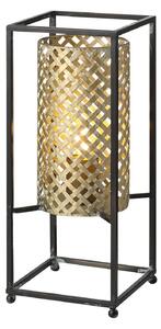 Stolná lampa Petrolio, čierna/zlatá, výška 37 cm