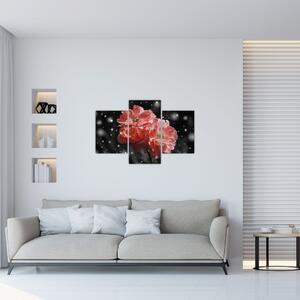 Obraz ružovej kvetiny (90x60 cm)