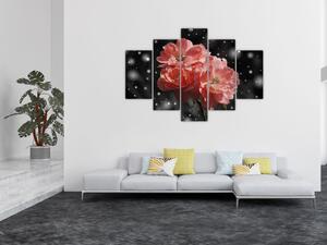 Obraz ružovej kvetiny (150x105 cm)