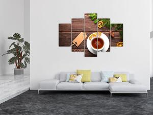 Obraz - hrnček s dekoráciami (150x105 cm)