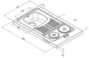 MINIKUCHYŇA NANO 100 100 cm FlexWell - Online Only kuchyne, Online Only