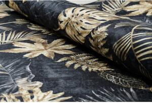 Kusový koberec Listy čierny 2 80x150cm