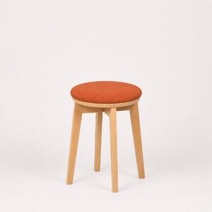 Stima Drevený taburet 02 Vyberte variant ->: Buk, Vyberte látku ->: LUX Terracotta 10