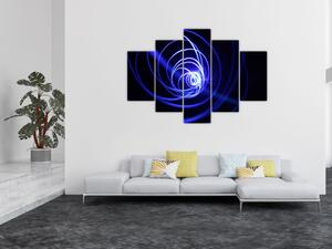 Obraz modrých špirál (150x105 cm)
