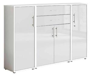 SKRINKA NA DOKUMENTY, biela, biela s vysokým leskom, 172,6/113,6/33 cm MID.YOU - Online Only kancelárie, Online Only