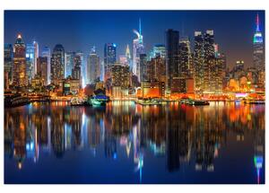 Obraz Manhattanu v noci (90x60 cm)