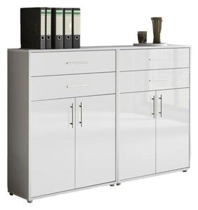 SKRINKA NA DOKUMENTY, sivá, biela s vysokým leskom, 168,8/113,6/33 cm MID.YOU - Online Only kancelárie, Online Only