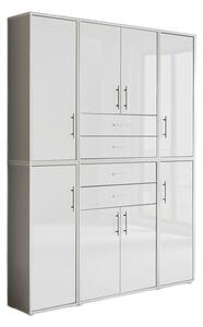 SKRINKA NA DOKUMENTY, sivá, biela s vysokým leskom, 172,6/227,2/33 cm MID.YOU - Online Only kancelárie, Online Only
