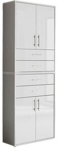 SKRINKA NA DOKUMENTY, sivá, biela s vysokým leskom, 84,4/227,2/33 cm MID.YOU - Online Only kancelárie, Online Only