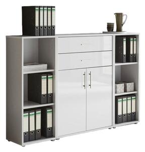 SKRINKA NA DOKUMENTY, sivá, biela s vysokým leskom, 172,6/113,6/33 cm MID.YOU - Online Only kancelárie, Online Only