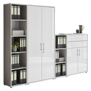SKRINKA NA DOKUMENTY, sivá, biela s vysokým leskom, 257/185,6/33 cm MID.YOU - Online Only kancelárie, Online Only