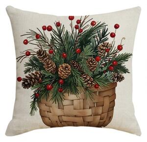 Vianočná obliečka na vankúš FOREST GIFT 45x45 cm, béžová