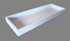 Podnos obdĺžnik drevený biely 40 x 14 cm Prodex 670700