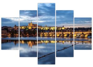 Obraz Pražského hradu a Karlovho mosta (150x105 cm)