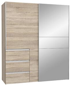 ŠAT. SKRIŇA S POSUV. DVERAMI, dub sonoma, 170/200/61 cm Carryhome - Skrine