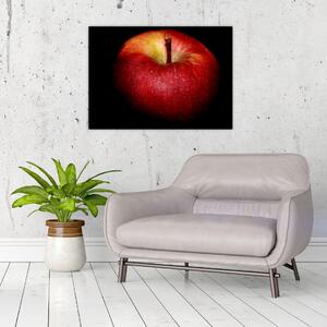Obraz jablká na čiernom pozadí (70x50 cm)