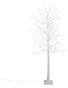 Vianočná stojaca lampa biely strom 180 cm vrátane LED s časovačom IP44 - Ki
