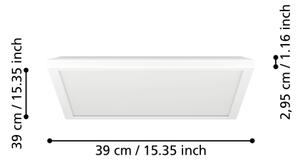 Eglo 901451-LED Kúpeľňové stropné svietidlo ROVITO 17,6W/230V 39x39 cm IP44 biela