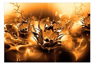 Samolepiaca fototapeta - Olejový kvet (oranžová) 98x70