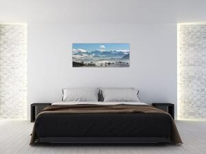 Obraz zasnežených hôr (120x50 cm)