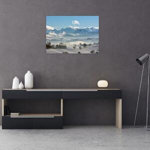 Obraz zasnežených hôr (70x50 cm)