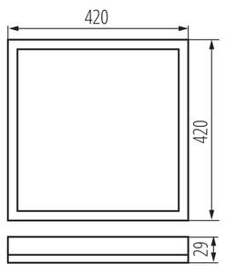 Kanlux 31535 - LED stropné svietidlo AZPO LED/22W/230V 42x42 cm IP54 čierne