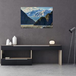 Obraz krajiny s horami (90x60 cm)