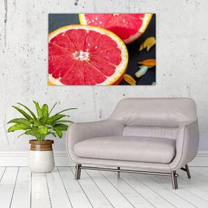 Obraz rozkrojených grapefruitov (90x60 cm)
