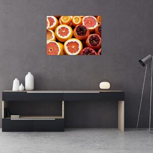 Obraz pomarančov a granátových jabĺk (70x50 cm)