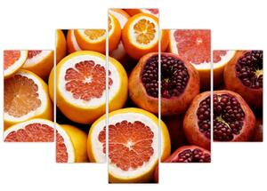 Obraz pomarančov a granátových jabĺk (150x105 cm)