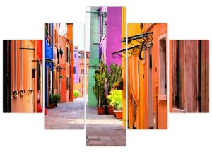 Obraz farebné talianskej uličky (150x105 cm)