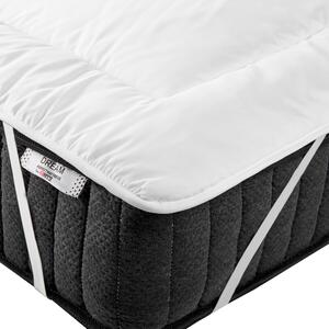 Ochranná podložka na matrac z mikrovlákna biela 90 x 200 cm vrchný topper hrúbka 4 cm
