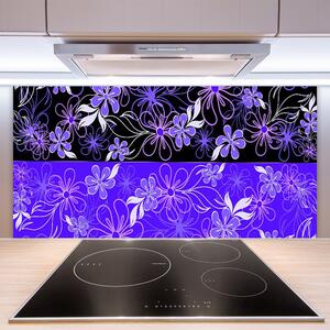Sklenený obklad Do kuchyne Abstrakcia vzory kvety art 100x50 cm